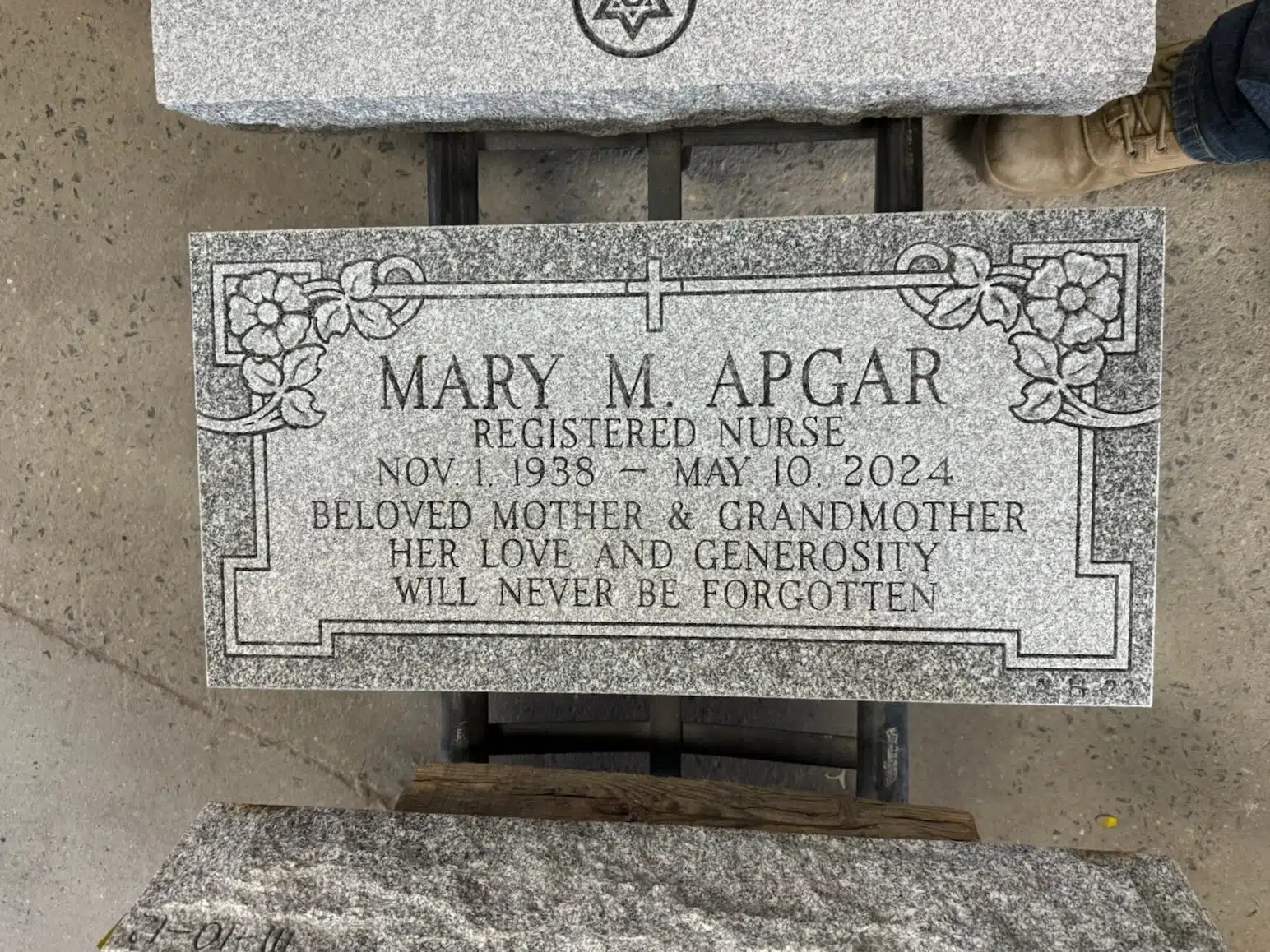 Granite Military Grave Marker hand-carved by Military Marker Guide in NJ — image 7